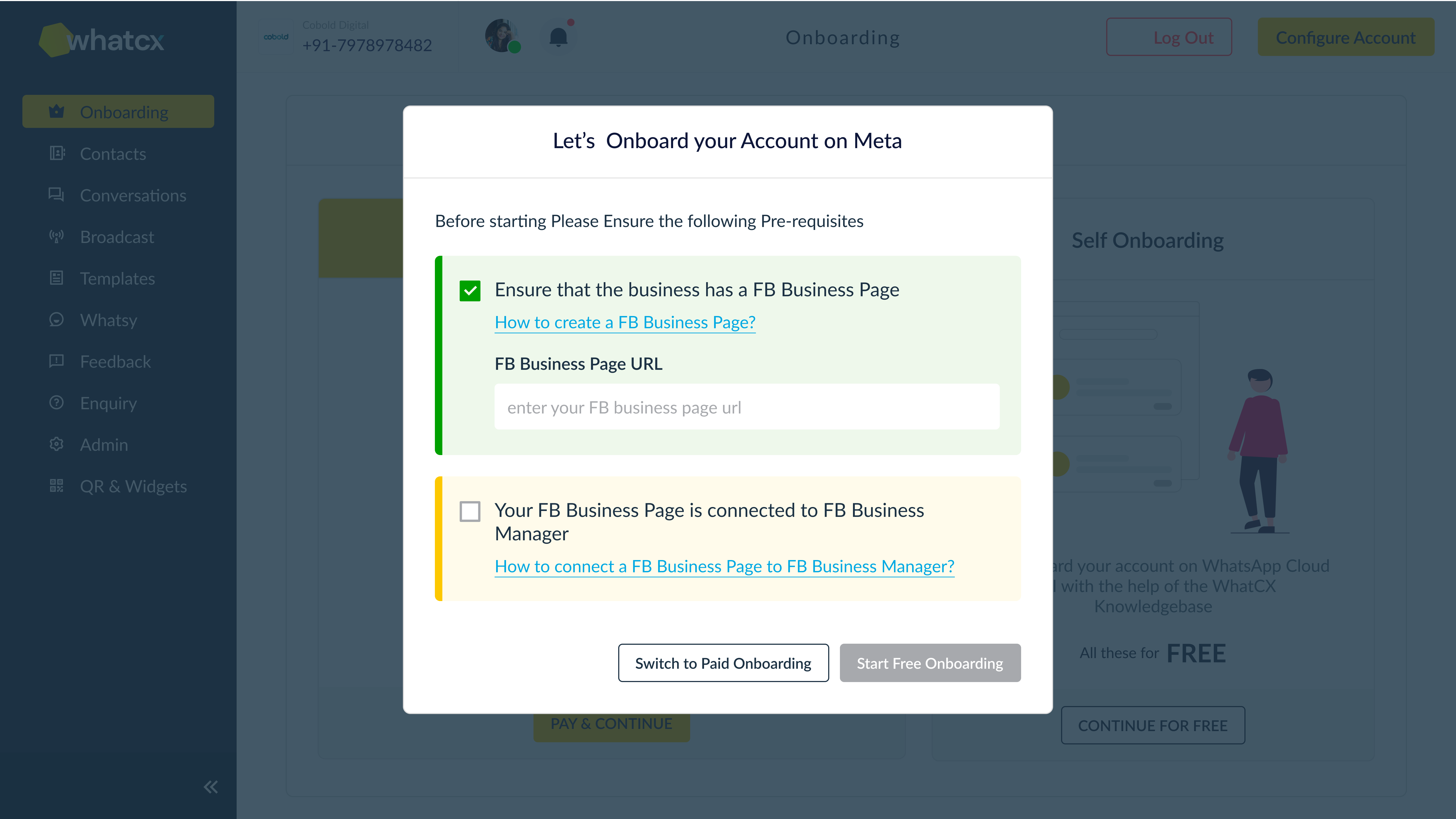 How to connect a FB Business Page to FB Business Manager? WhatCX