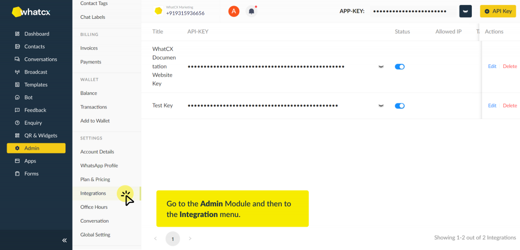 How to configure Integrations? - WhatCX Knowledgebase